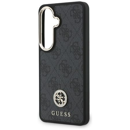 Guess nakładka 4G Big Rhinestone Triangle Strap MagSafe do Samsung Galaxy S26 czarna