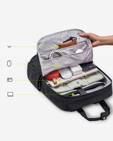 INNOSTYLE PLECAK NA LAPTOPA 15,6 DO SAMOLOTU WODOODPORNY COLORLITE 14L CZARNY