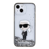 Karl Lagerfeld KLHCP15SLKKNSK iPhone 15 6.1" transparent hardcase Liquid Glitter Ikonik