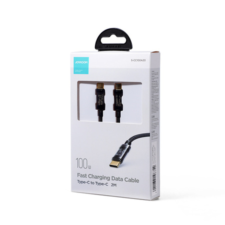 Joyroom kabel przewód USB Typ-C - USB Typ-C 100W 2m czarny (S-CC100A20)