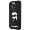 Etui Karl Lagerfeld KLHCP14X3DRKINK na iPhone 14 Pro Max 6.7" - czarne Rubber Ikonik 3D