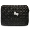Hello Kitty Sleeve HKCSZPEKHBPK 14 czarny/black Zip PU Quilted Bows