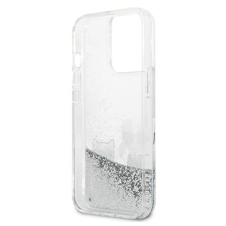 KARL LAGERFELD POKROWIEC DO IPHONE 13 PRO MAX LIQUID GLITTER KARL&CHOUPETTE