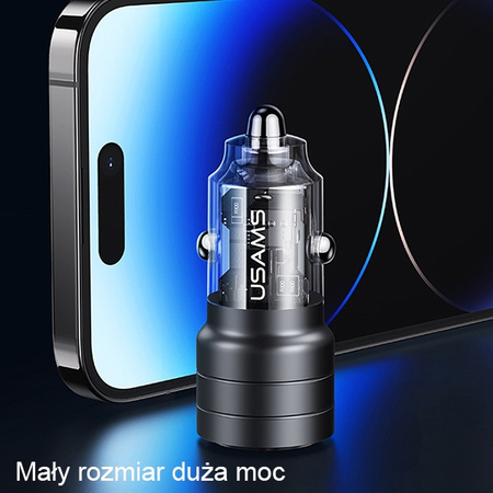 USAMS ŁADOWARKA SAMOCHODOWA C36 1xUSB-C 95W DO TELEFONÓW ZŁĄCZE FAST CHARGE