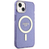 Etui Guess GUHMP14MHCMCGU na iPhone 14 Plus 6.7" purpurowy/purple hardcase Glitter Gold MagSafe