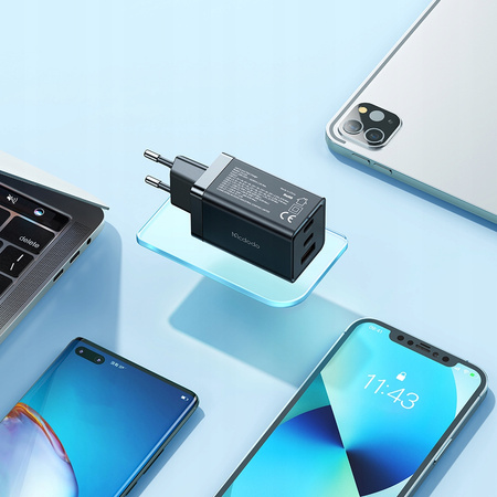 MCDODO SZYBKA ŁADOWARKA SIECIOWA ZASILACZ KOSTKA 3X USB-C PD USB-A GAN 67W
