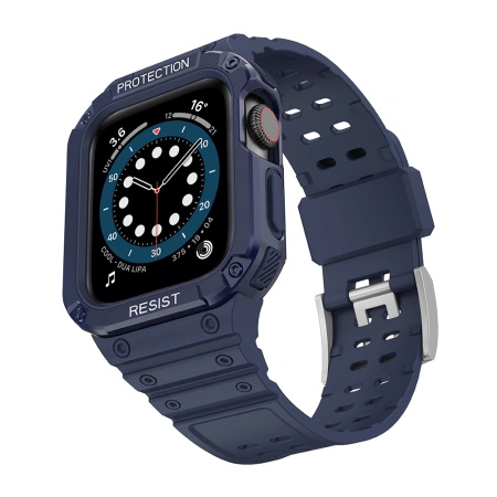 HURTEL PROTECT STRAP BAND OPASKA Z ETUI DO APPLE WATCH 7 6 5 4 3 2 SE 45 44