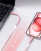 INNOSTYLE POWERFLEX KABEL USB-C SZYBKIE ŁADOWANIE DO IPHONE SAMSUNG 3A 60W KEVLAR 2M RÓŻOWY