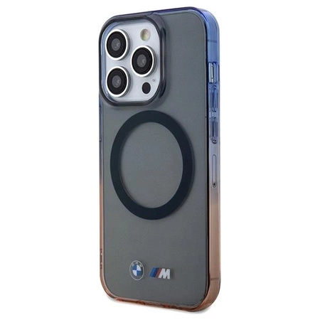 Etui BMW Gradient Bumper MagSafe na iPhone 15 Pro Max - szare