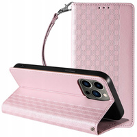 Magnet Strap Case etui Samsung Galaxy S23+ pokrowiec z klapką portfel mini smycz podstawka różowe