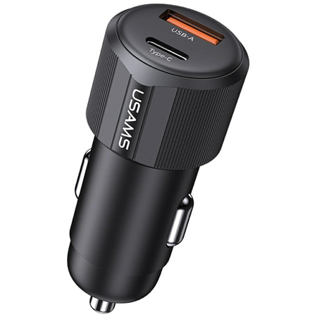USAMS ŁADOWARKA SAMOCHODOWA 60W DO TELEFONÓW USB-C I USB-A SZYBKIE
