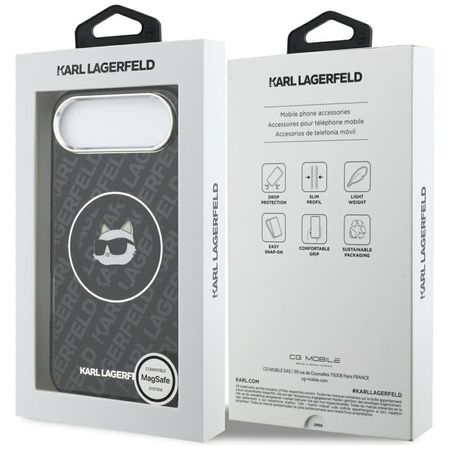 Etui Karl Lagerfeld IML Choupette Head   Logo MagSafe do iPhone Air czarny