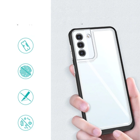HURTEL ETUI DO SAMSUNG GALAXY S22+ 3W1 ŻELOWY POKROWIEC Z RAMKĄ PRZEJŻYSTY