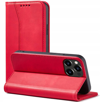 Magnet Fancy Case etui iPhone 14 Plus pokrowiec z klapką portfel podstawka czerwone