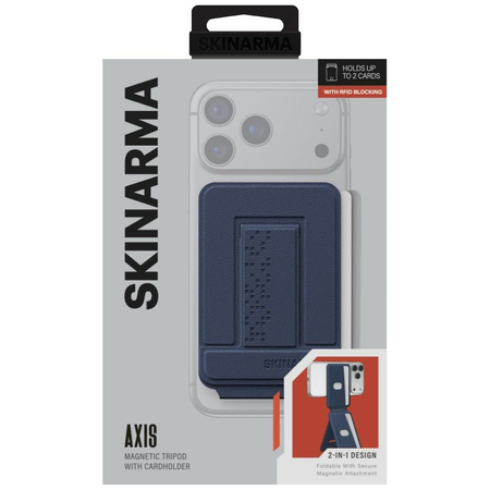 Portfel Skinarma Axis magnetyczny        składany tripod granatowy