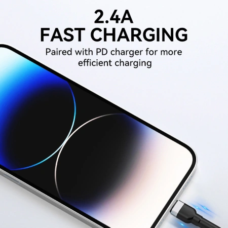 WOZINSKY KABEL DO LIGHTNING 2.4A 2M DO IPHONE 11 12 PRO MAX SZYBKIE