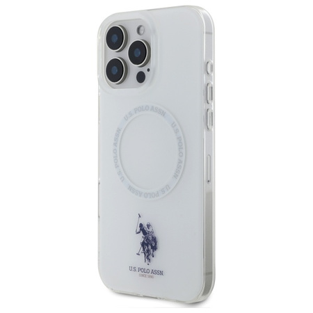 U.S. POLO ASSN. ETUI POKROWIEC DO IPHONE 16 PRO DO MAGSAFE IML RING BIAŁE