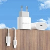 DUDAO ŁADOWARKA SIECIOWA PD 20W USB-C DO TELEFONÓW IPHONE 12 13 14 Z KABLEM