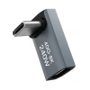 Przejściówka kątowa Wozinsky WPKF-01 USB-C - USB-C 40Gb/s 240W 8K OTG - szara