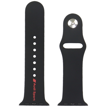 AUDI PASEK SPORTOWY DO APPLE WATCH 40 41 42MM CZARNY SILIKONOWY Z LOGO
