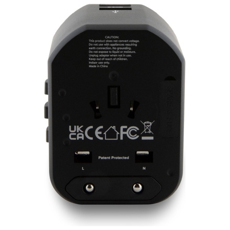 TUMI TUTA20WMSLK Travel Adapter 20W      USB-C / 2xUSB-A czarny/black