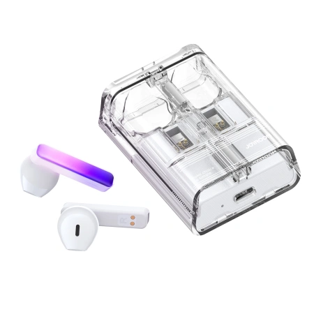 JOYROOM SŁUCHAWKI BEZPRZEWODOWE TWS DO TELEFONÓW Z LED ICE LENS SERIE BIAŁE