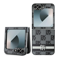 DKNY ETUI DO SAMSUNG Z FLIP 6 F74 Z PASKIEM SKÓRZANYM CHEQUERED STRIPES