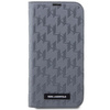 Etui Karl Lagerfeld Saffiano Monogram KLBKP14LSAKLHPG na iPhone 14 Pro - srebrne