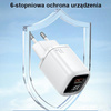 USAMS ŁADOWARKA 1XUSB-C 1XUSB T46 33W DO TELEFONÓW APPLE IPHONE PD3.0 QC3.0