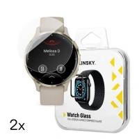 WOZINSKY SZKŁO HARTOWANE DO GARMIN VENU 3S 41MM 2 SZTUKI ZESTAW FULL GLUE