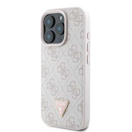GUESS ETUI CASE HARDCASE DO IPHONE 16 PRO MAX 6.9 SKÓRZANE Z BROKATEM