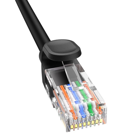 Kabel Ethernet Baseus High Speed Cat 5 RJ-45 1000Mb/s 1m okrągły - czarny