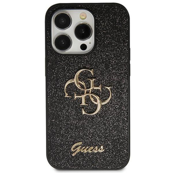 Etui Guess GUHCN61HG4SGK na iPhone 11 / Xr - czarne Glitter Script Big 4G