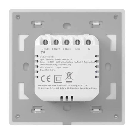SONOFF TX T5 DOTYKOWY PRZEŁĄCZNIK WIFI DO INTELIGENTNEGO DOMU 4 KANAŁY