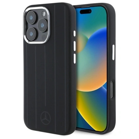 MERCEDES ETUI HARDCASE DO IPHONE 16 PRO 6.3 DO MAGSAFE SILIKONOWE STRIPE