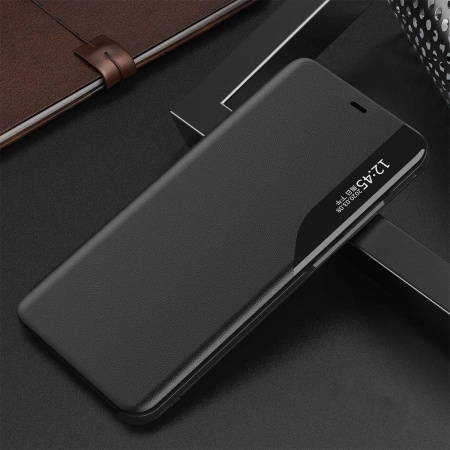 HURTEL ECO LEATHER VIEW CASE ETUI Z KLAPKĄ I PODSTAWKĄ DO IPHONE 13 PRO MAX