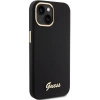 Etui Guess Silicone Script Metal Logo & Frame na iPhone 15 - czarne