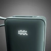 Powerbank SBS 10000 mAh 20W z wbudowanym kablem USB-C i wyświetlaczem cyfrowym - szary