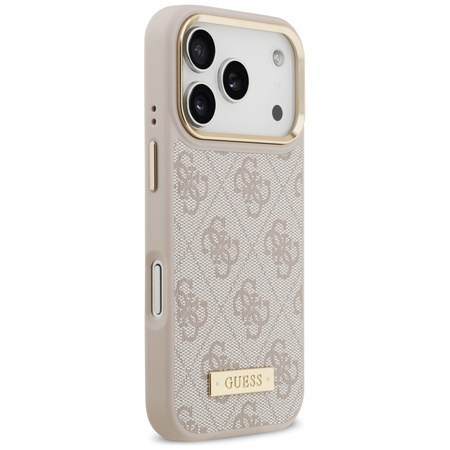 Etui Guess 4G Logo Plate MagSafe do      iPhone 17 Pro różowy