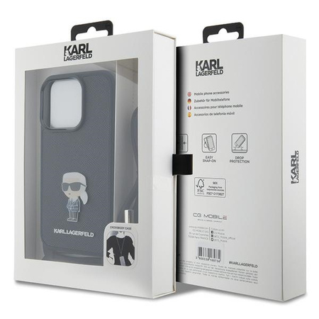 KARL LAGERFELD ETUI KLHCP15LSASKNPSK DO IPHONE 15 PRO 6.1 MONOGRAM SAFFIANO