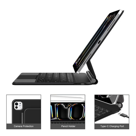 TECH-PROTECT SMARTCASE MAGNETIC + KEYBOARD IPAD PRO 13” 7 / 8 2024-2025 BLACK
