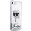 Etui Karl Lagerfeld KLHCI8LNKHCH na iPhone 7/8/ SE 2020 / SE 2022 - srebrne Glitter Karl Head