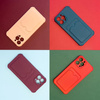 Card Armor Case etui pokrowiec do Xiaomi Redmi 10X 4G / Xiaomi Redmi Note 9 portfel na kartę silikonowe pancerne etui Air Bag granatowy