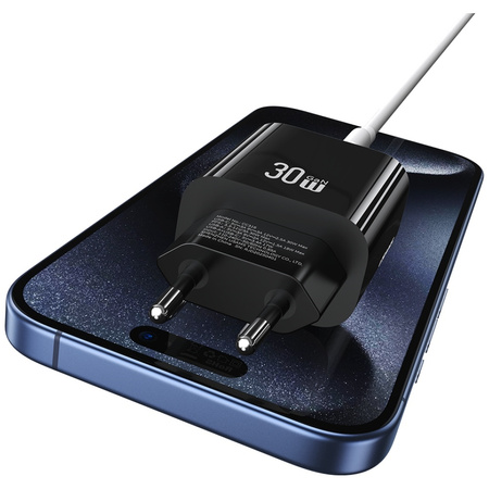 USAMS ŁADOWARKA SIECIOWA CC316 T65 30W DO TELEFONÓW USB-C USB-A FAST