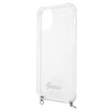 Guess GUHCP12MKC4GSSI iPhone 12/12 Pro 6,1" Transparent hardcase 4G Silver Chain