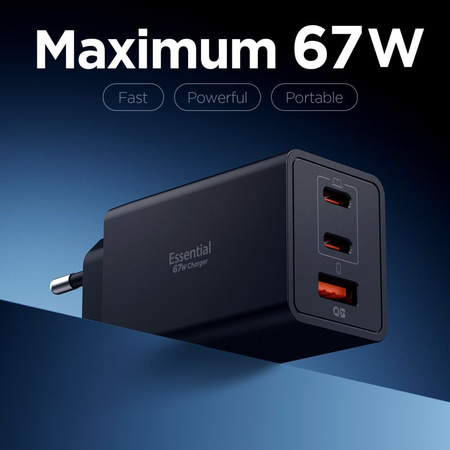 SPIGEN EE673EU ESSENTIAL  3-PORT NETWORK CHARGER 67W BLACK