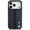 Etui BMW M Perforated Stripe Logo        MagSafe do iPhone 17 Pro granatowy