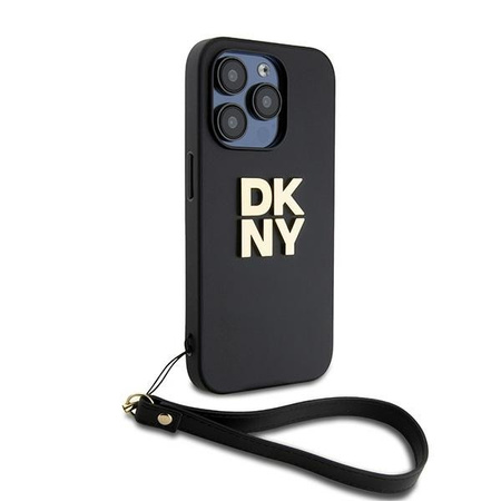 DKNY ETUI HARDCASE DO IPHONE 15 PRO Z PASKIEM NA NADGARSTEK STOCK LOGO