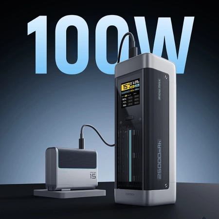 Powerbank Cuktech CUK00P23GLBK 210W 25000mAh Power Bank 2 x USB-C 1 x USB-A - czarny