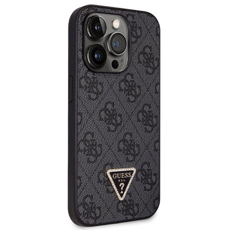 Etui Guess GUHCP14LP4TDSCPK na iPhone 14 Pro - czarne Crossbody 4G Metal Logo